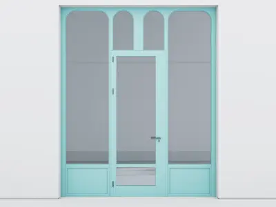 Aluminium door 346 3D model