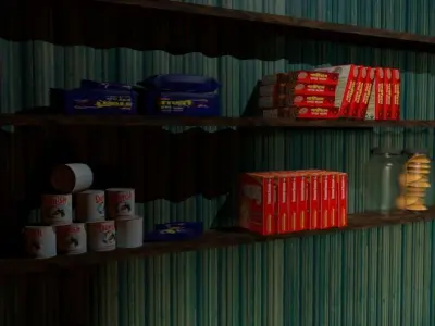 Tea shop South asia 3D model