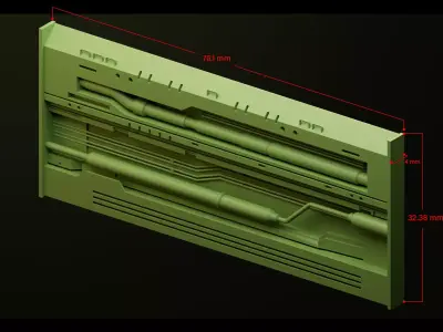 Sci-Fi Wall Panels- Printable Miniature Set- Vol 03 3D print model