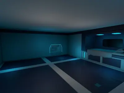 Sci Fi Bedroom 3D model purchase