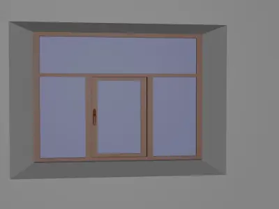 Window on wall Free low-poly 3D model