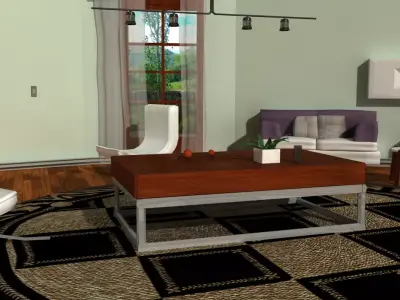 Living room with lighting  3D model