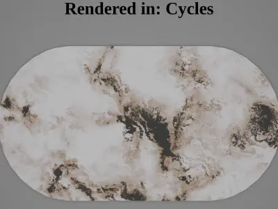 Bathroom Mat Marble Pattern for Eevee and Cycles Low-poly 3D model