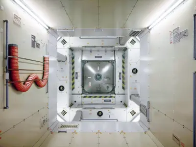 Space Station Interior Low-poly 3D model