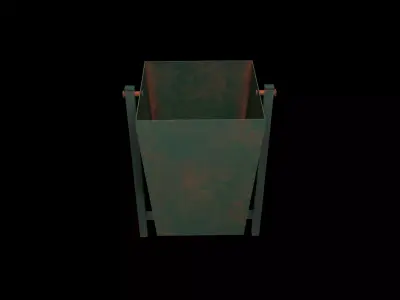 Trash can Low-poly 3D model