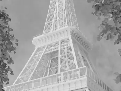 Eiffel Tower Blender TEXTURED MODEL 3D model