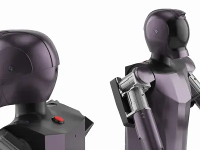  Modern Humanoid Robot Thumbs Up Pose 