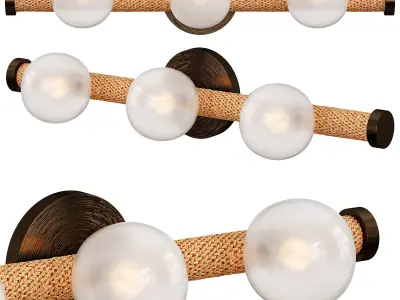 Atticus 3 Light Vanity Wall Sconce By Arhaus 3D model