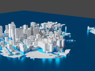 Mini NY scene Free 3D model