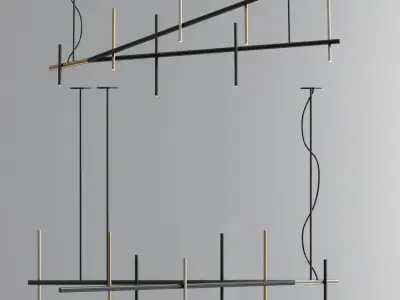 Modern Ceiling Chandelier Suspension Collection 3D model