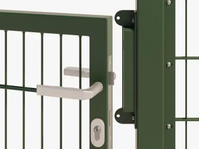 German Mesh Fence 3D model