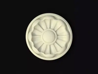 rosette flower 3D model 9