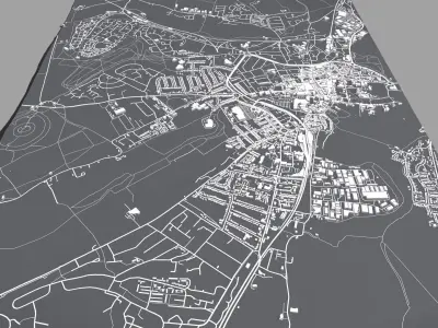 Cityscape Solisbury United Kingdom 3D model