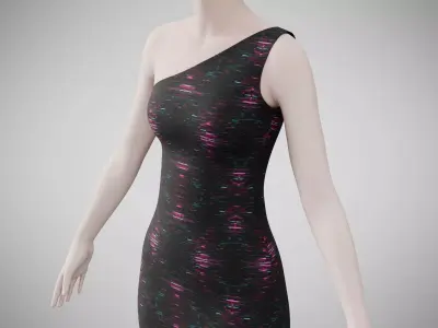 Dress 19 Light Burst Static Low-poly 3D model