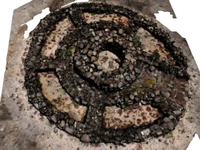 Stone funerarial prehistorical site - La Guancha I 3D model