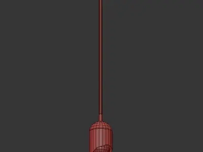 PARIS 2 two pendant lights with gold accents 3D model