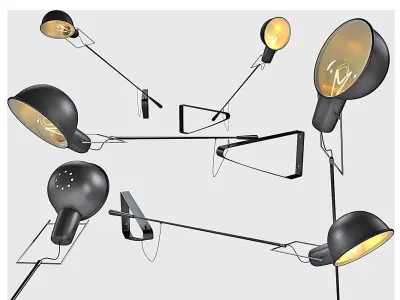 Lampara de pared Giselle ASNX Gieselle wall lamp  Low-poly 3D model