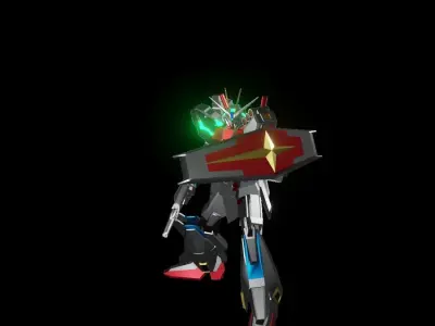 TheMechaNoid 1 gundam with lights 3D model