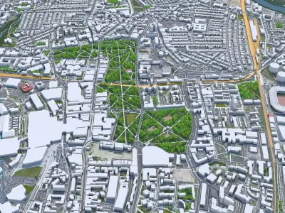 Southampton City England Low-poly 3D model