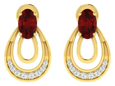 Earring Pendant Set 3dm STL OBJ FBX Render Details 3D print model get