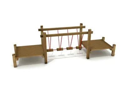 Kids Game Play Equipment 013 Chain Bridge 3D model