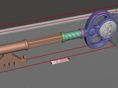 Locke and key Ghost key 3D print model