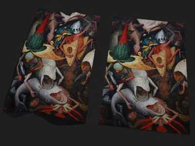 Fall of the Rebel Angels Version One Bruegel the Elder Low-poly 3D model