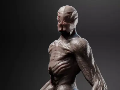 Alien M Low-poly 3D model