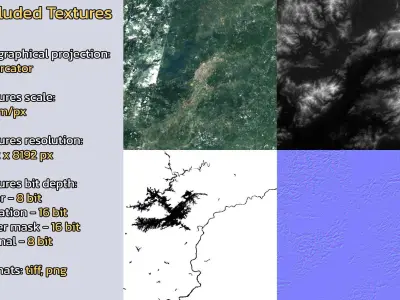 Heyuan China City Landscape 3D Model 3D model