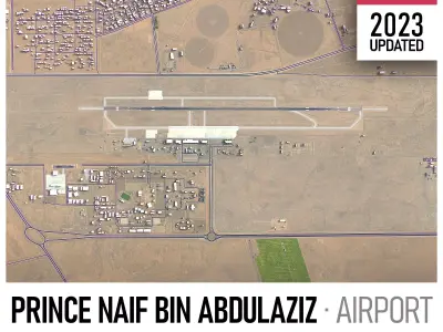 Buraydah Airport Low-poly 3D model