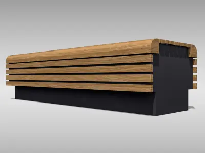 Park Bench 01 Low-poly 3D model purchase