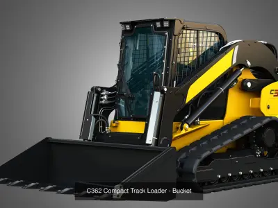 TV620B - C362 Compact Track Loaders  2 in 1 3D Model Pack