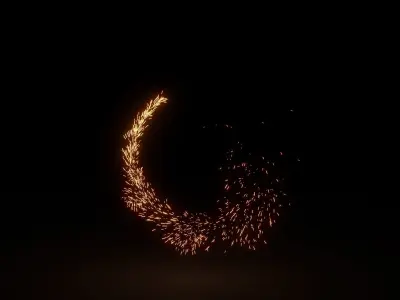 Animated  Dr Strange Portal  Particles 3D model