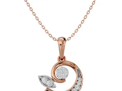 Light Minimalist Diamond Ring Earrings Pendant Set 3D print model