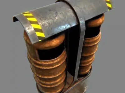 Small Dirty Container Asset Low-poly 3D model