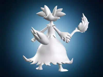 Delphox Statue 3D Model 3D print model