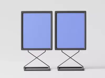 Tray for Poster Stand 3D Model Low-poly 3D model