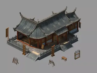 Peach Blossom Island - Weapon Shop 39 3D model