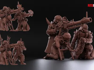 Renegade Death Division - Heavy Support Squad - Heretics 3D print model