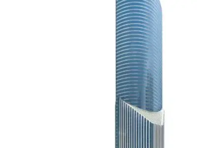 Building  Blue Skyscraper 3D model
