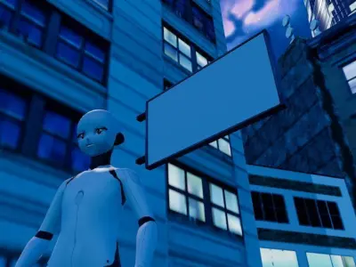 Rusty Two-Sided Billboard 3D model