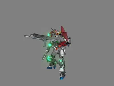 Attacker Gundam 1 3D model