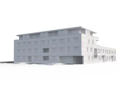 Modern appartment complex 3D model