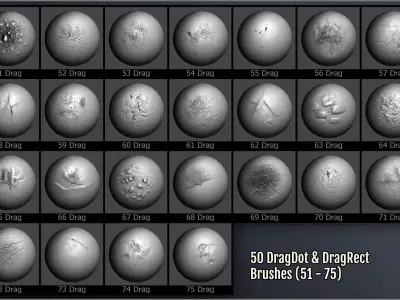 Construction Surface Maker 375 ZBrush brushes and 75 alphas Texture