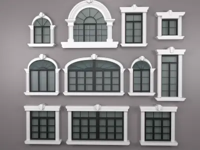 windows Low-poly 3D model