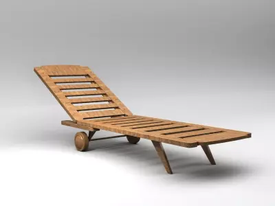 Pool Furniture Low-poly 3D model