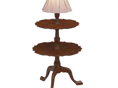 Antique Two Tier Floor Lamp 3D model