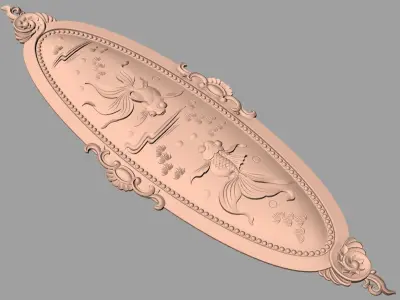 European furniture 3D relief models for CNC wood engraving E160 3D model