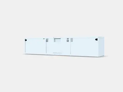 BESTA TV bench with drawers and door 2 Low-poly 3D model