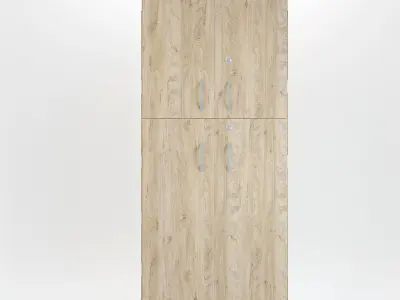 Wooden Cabinet Set 3 3D model